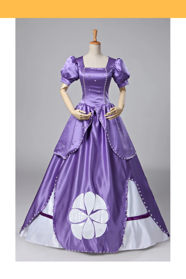 Cosrea Disney Inspired First Princess Sofia Classic Satin Cosplay Costume 3 Cosrea Disney Inspired First Princess Sofia Classic Satin Cosplay Costume