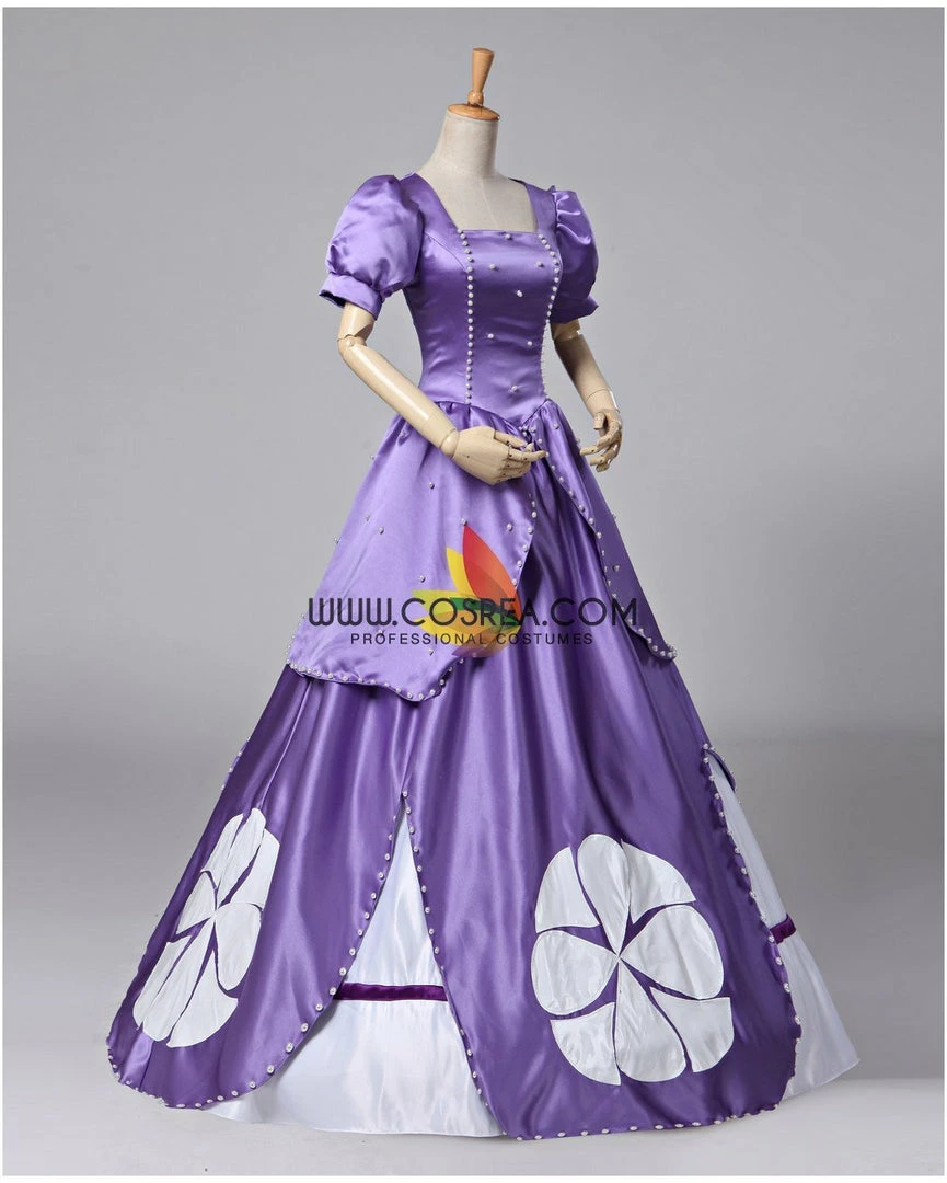 Cosrea Disney Inspired First Princess Sofia Classic Satin Cosplay Costume 5 Cosrea Disney Inspired First Princess Sofia Classic Satin Cosplay Costume