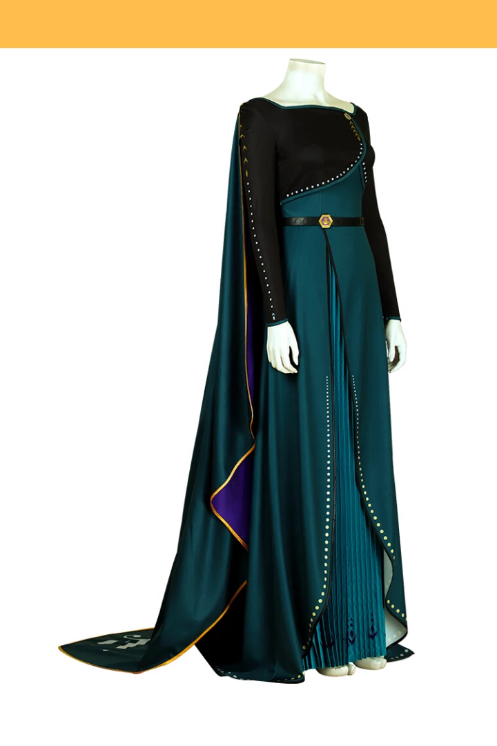 Cosrea Frozen 2 Anna Queen Coronation Printed Cosplay Costume Disney Inspired 3 Cosrea Frozen 2 Anna Queen Coronation Printed Cosplay Costume Disney Inspired