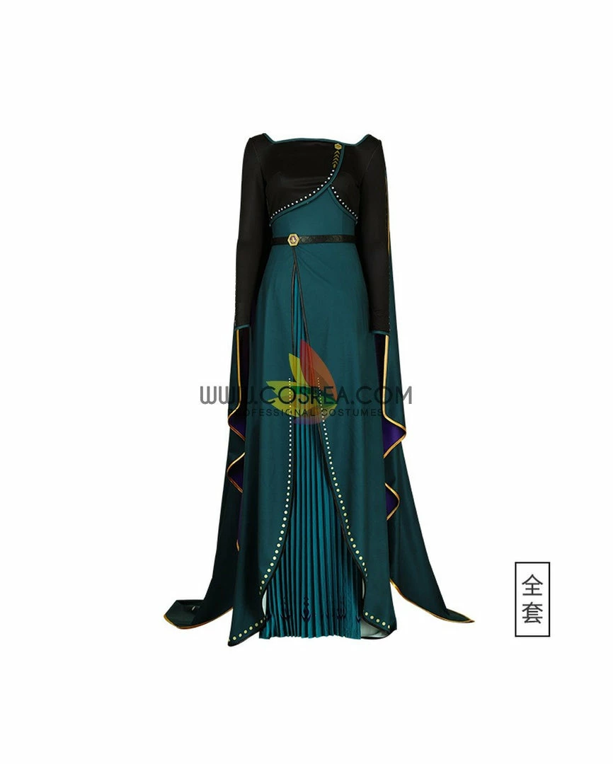 Cosrea Frozen 2 Anna Queen Coronation Printed Cosplay Costume Disney Inspired 6 Cosrea Frozen 2 Anna Queen Coronation Printed Cosplay Costume Disney Inspired