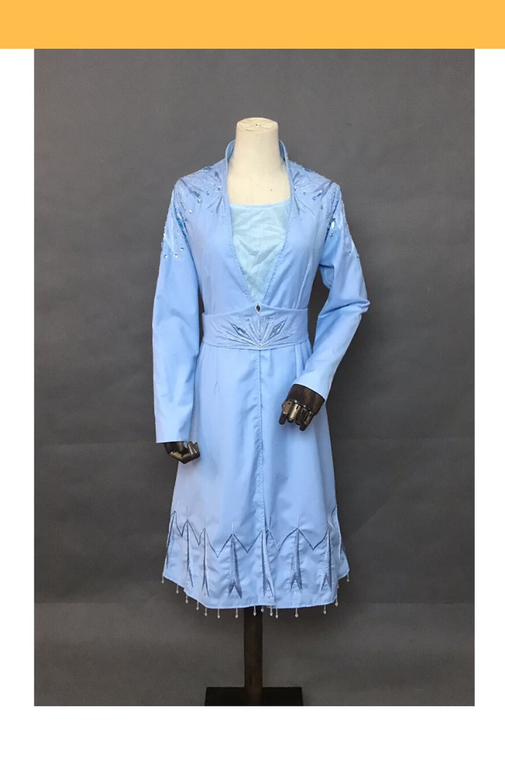 Cosrea Disney Inspired Frozen 2 Elsa Embroidered Travel Cosplay Costume 3 Cosrea Disney Inspired Frozen 2 Elsa Embroidered Travel Cosplay Costume