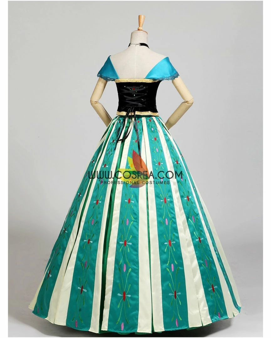 Cosrea Frozen Anna Embroidered Coronation Cosplay Costume Disney Inspired 7 Cosrea Frozen Anna Embroidered Coronation Cosplay Costume Disney Inspired