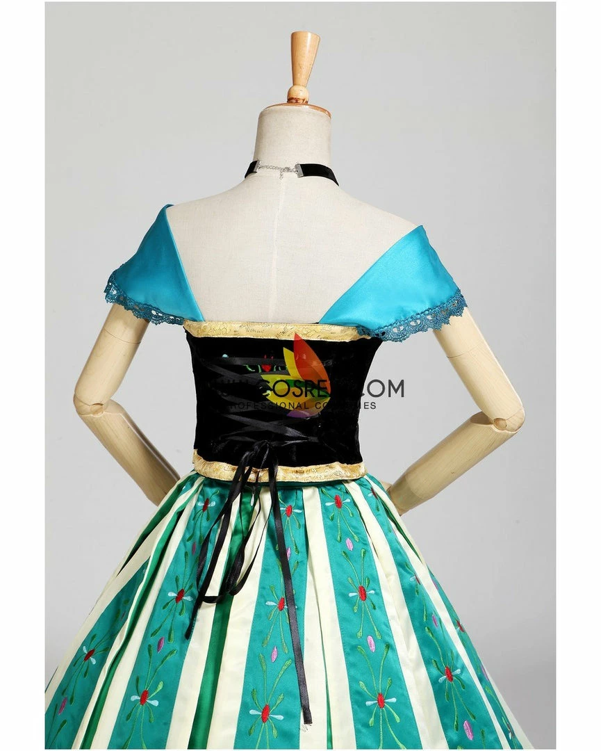 Cosrea Frozen Anna Embroidered Coronation Cosplay Costume Disney Inspired 9 Cosrea Frozen Anna Embroidered Coronation Cosplay Costume Disney Inspired