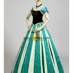 Cosrea Frozen Anna Embroidered Coronation Cosplay Costume Disney Inspired 12 Cosrea Frozen Anna Embroidered Coronation Cosplay Costume Disney Inspired