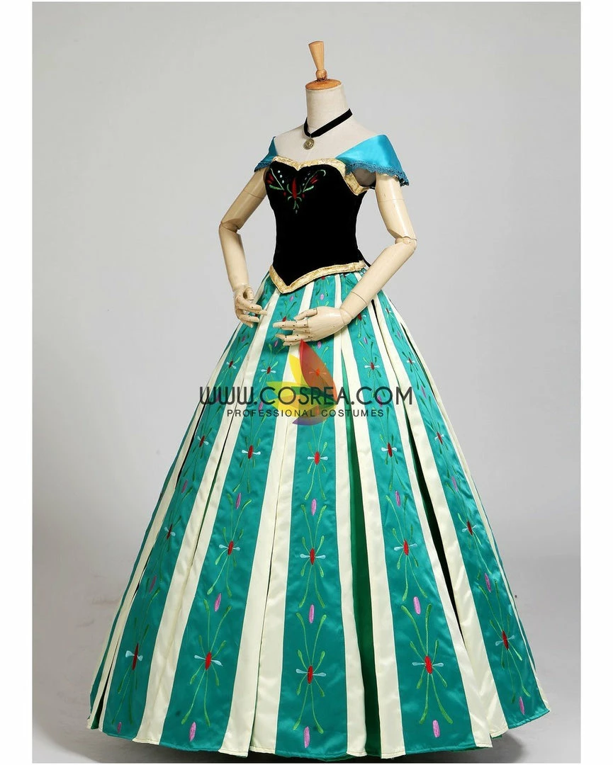 Cosrea Frozen Anna Embroidered Coronation Cosplay Costume Disney Inspired 6 Cosrea Frozen Anna Embroidered Coronation Cosplay Costume Disney Inspired