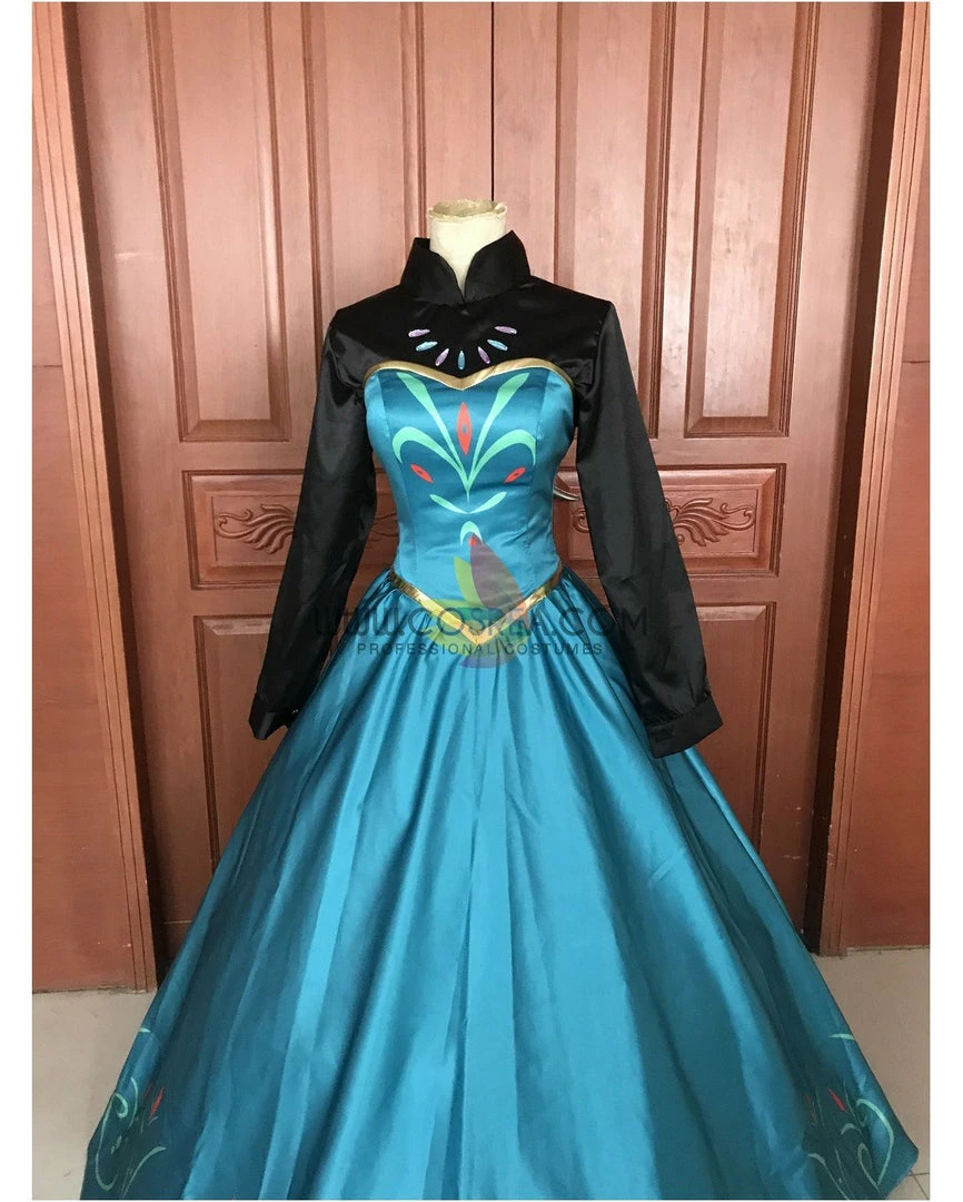 Cosrea Disney Inspired Frozen Elsa Coronation Printed Cosplay Costume 9 Cosrea Disney Inspired Frozen Elsa Coronation Printed Cosplay Costume