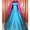 Cosrea Disney Inspired Frozen Elsa Coronation Printed Cosplay Costume