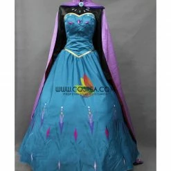Cosrea Disney Inspired Frozen Elsa Coronation Embroidered Cosplay Costume