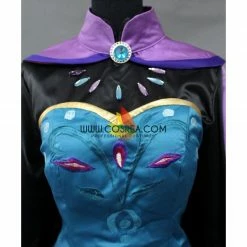 Cosrea Disney Inspired Frozen Elsa Coronation Embroidered Cosplay Costume