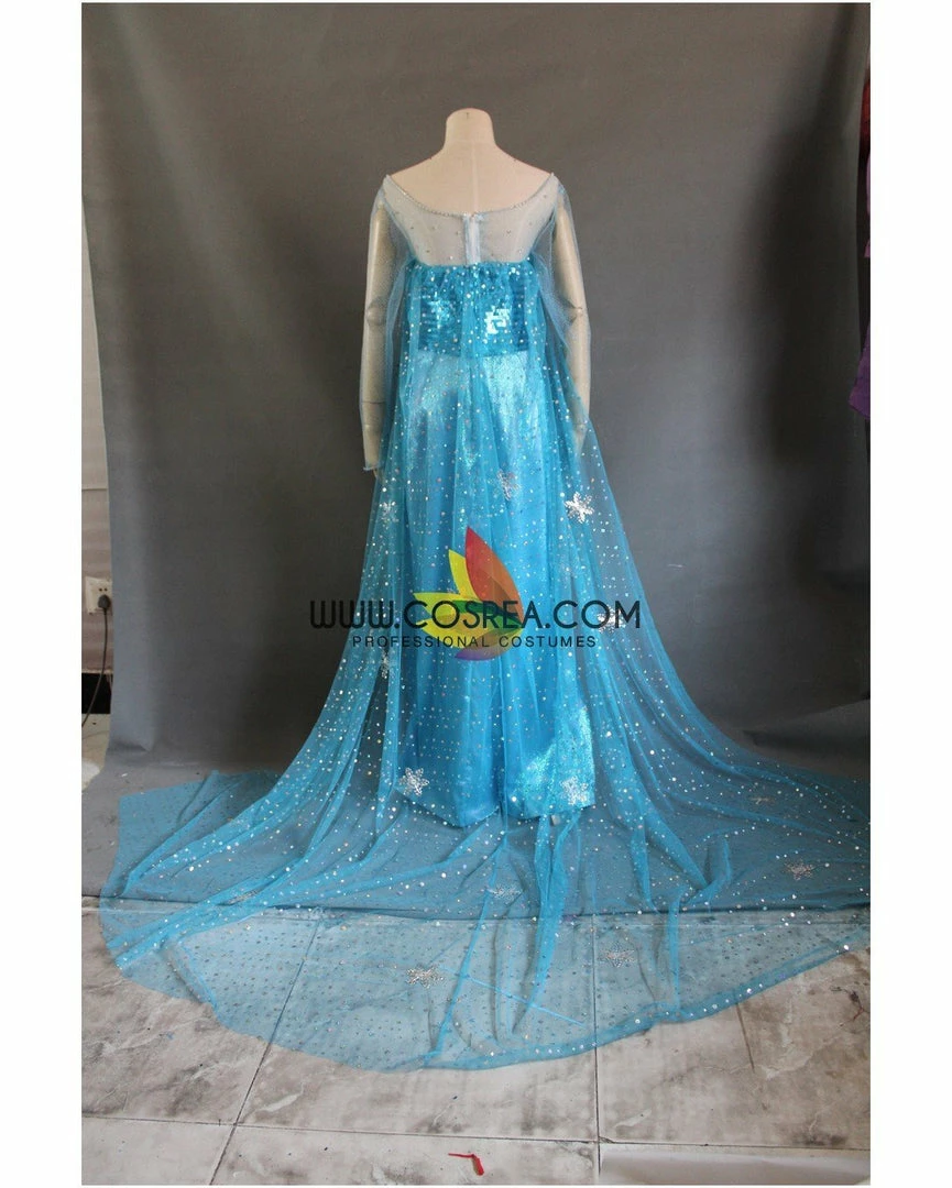 Cosrea Frozen Elsa Royal Blue Sequin Fabric Cosplay Costume Disney Inspired 7 Cosrea Frozen Elsa Royal Blue Sequin Fabric Cosplay Costume Disney Inspired
