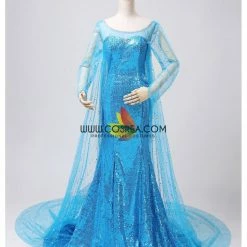 Cosrea Disney Inspired Frozen Elsa Sequin Fabric Cosplay Costume 10 Cosrea Disney Inspired Frozen Elsa Sequin Fabric Cosplay Costume