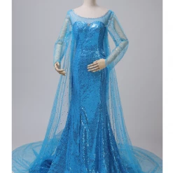 Cosrea Disney Inspired Frozen Elsa Sequin Fabric Cosplay Costume
