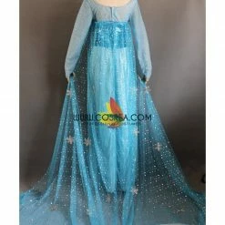 Cosrea Disney Inspired Frozen Elsa Turquoise Sequin Cosplay Costume 12 Cosrea Disney Inspired Frozen Elsa Turquoise Sequin Cosplay Costume