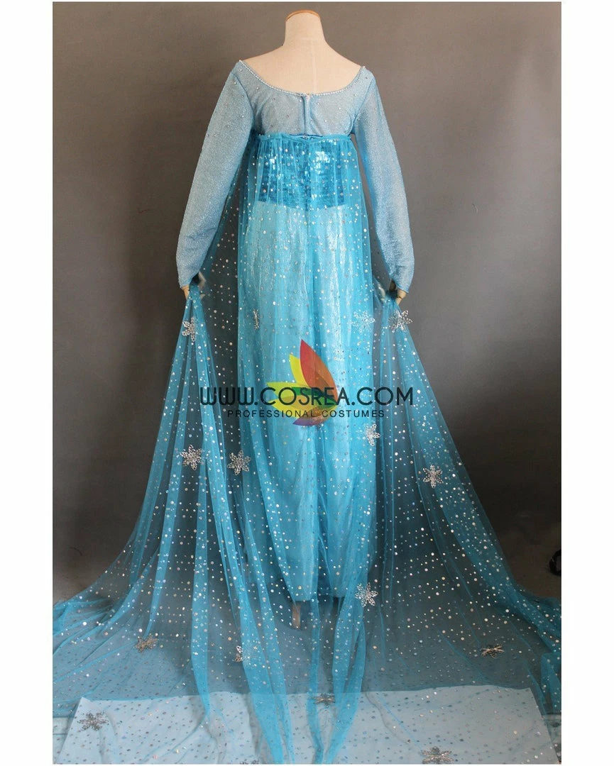 Cosrea Disney Inspired Frozen Elsa Turquoise Sequin Cosplay Costume 7 Cosrea Disney Inspired Frozen Elsa Turquoise Sequin Cosplay Costume