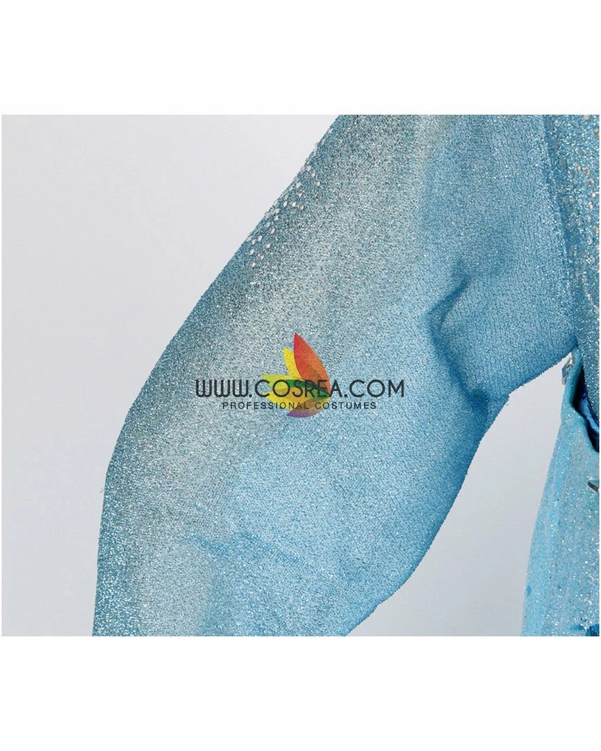 Cosrea Frozen Elsa With Glittered Sleeves And Frostflake Cape Cosplay Costume Disney Inspired 15 Cosrea Frozen Elsa With Glittered Sleeves And Frostflake Cape Cosplay Costume Disney Inspired