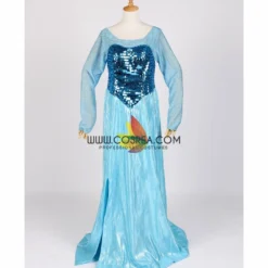 Cosrea Frozen Elsa With Glittered Sleeves And Frostflake Cape Cosplay Costume Disney Inspired 23 Cosrea Frozen Elsa With Glittered Sleeves And Frostflake Cape Cosplay Costume Disney Inspired
