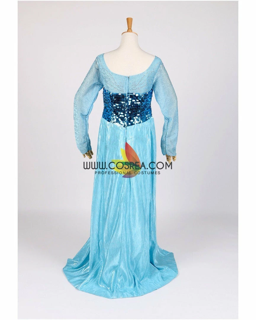 Cosrea Frozen Elsa With Glittered Sleeves And Frostflake Cape Cosplay Costume Disney Inspired 8 Cosrea Frozen Elsa With Glittered Sleeves And Frostflake Cape Cosplay Costume Disney Inspired