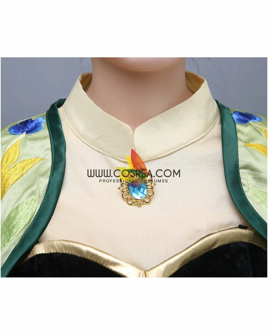 Cosrea Frozen Fever Anna Embroidered Cosplay Costume 12 Cosrea Frozen Fever Anna Embroidered Cosplay Costume