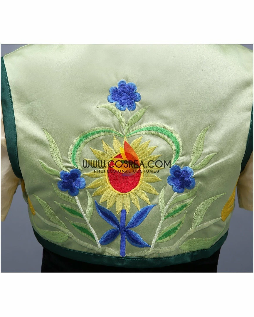 Cosrea Frozen Fever Anna Embroidered Cosplay Costume 14 Cosrea Frozen Fever Anna Embroidered Cosplay Costume
