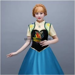 Cosrea Frozen Fever Anna Embroidered Cosplay Costume 21 Cosrea Frozen Fever Anna Embroidered Cosplay Costume