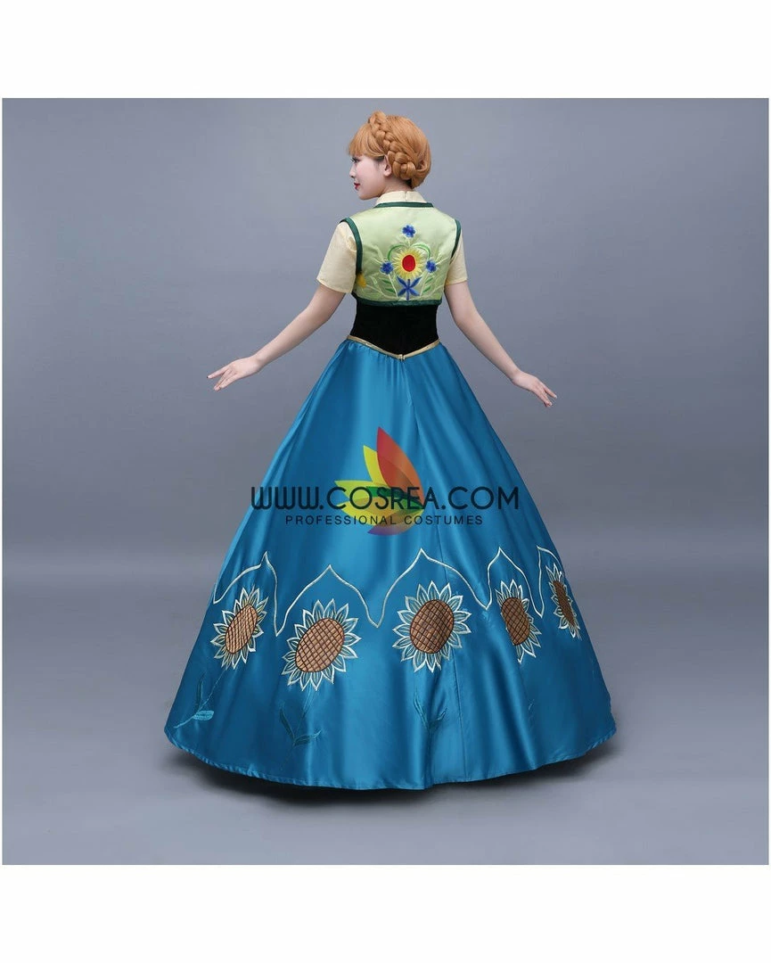 Cosrea Frozen Fever Anna Embroidered Cosplay Costume 9 Cosrea Frozen Fever Anna Embroidered Cosplay Costume