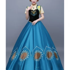 Cosrea Frozen Fever Anna Embroidered Cosplay Costume
