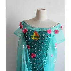 Cosrea Frozen Fever Elsa Embroidered Cosplay Costume Disney Inspired