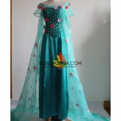 Cosrea Frozen Fever Elsa Embroidered Cosplay Costume Disney Inspired