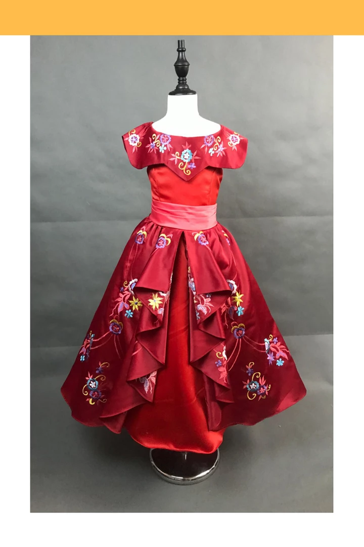 Cosrea Disney Inspired Girls Size Elena Of Avalor Embroidered Regal Cosplay Costume 3 Cosrea Disney Inspired Girls Size Elena Of Avalor Embroidered Regal Cosplay Costume