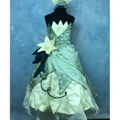Cosrea Disney Inspired Girls Size Princess And The Frog Tiana Cosplay Costume