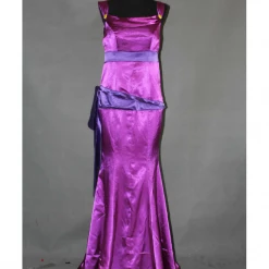 Cosrea Hercules Megara Royal Purple Satin Cosplay Costume