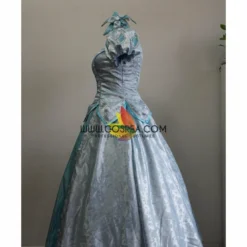 Cosrea Little Mermaid Ariel Cadet Blue Brocade Satin Cosplay Costume Disney Inspired 12 Cosrea Little Mermaid Ariel Cadet Blue Brocade Satin Cosplay Costume Disney Inspired