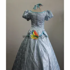 Cosrea Little Mermaid Ariel Cadet Blue Brocade Satin Cosplay Costume Disney Inspired 11 Cosrea Little Mermaid Ariel Cadet Blue Brocade Satin Cosplay Costume Disney Inspired