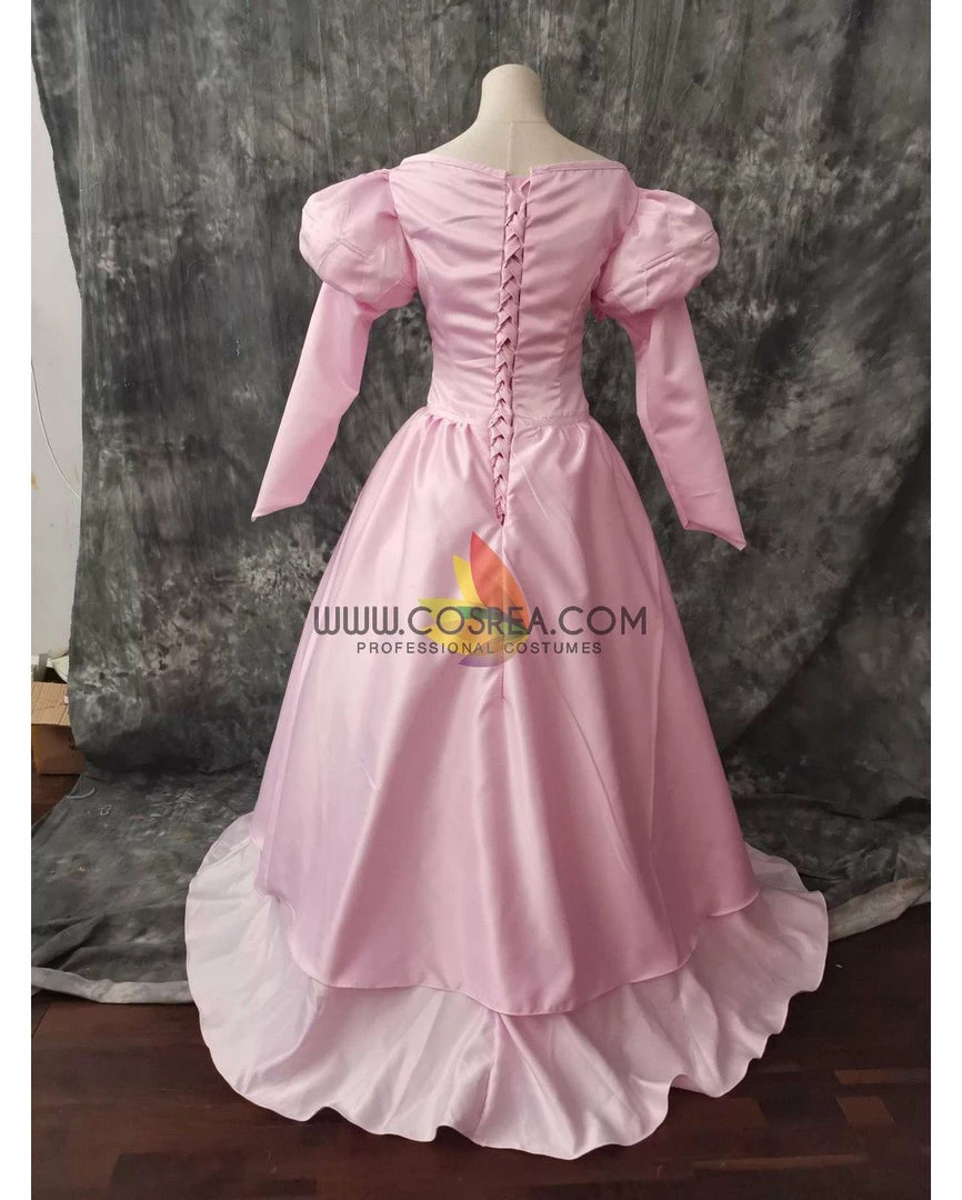 Cosrea Little Mermaid Ariel Light Pink Satin Cosplay Costume 6 Cosrea Little Mermaid Ariel Light Pink Satin Cosplay Costume