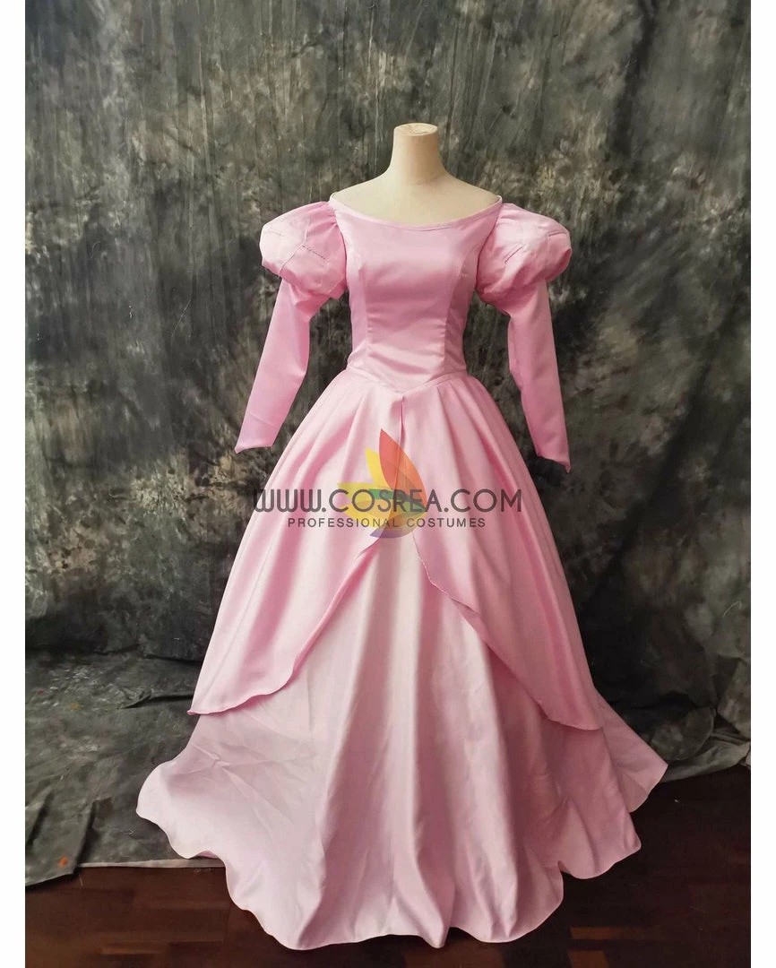 Cosrea Little Mermaid Ariel Light Pink Satin Cosplay Costume 4 Cosrea Little Mermaid Ariel Light Pink Satin Cosplay Costume