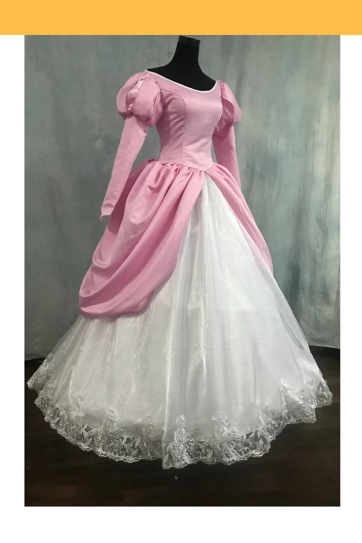 Cosrea Disney Inspired Little Mermaid Ariel Rose Pink With Floral Lace Cosplay Costume 3 Cosrea Disney Inspired Little Mermaid Ariel Rose Pink With Floral Lace Cosplay Costume