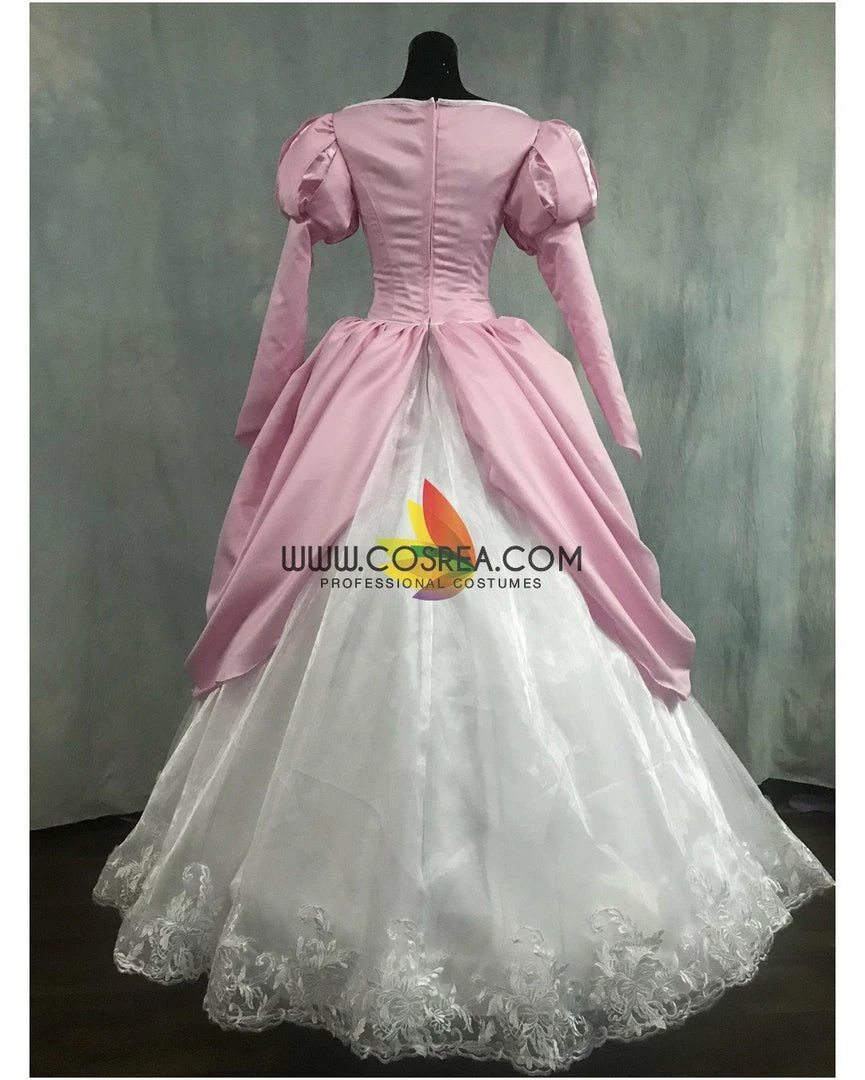 Cosrea Disney Inspired Little Mermaid Ariel Rose Pink With Floral Lace Cosplay Costume 9 Cosrea Disney Inspired Little Mermaid Ariel Rose Pink With Floral Lace Cosplay Costume