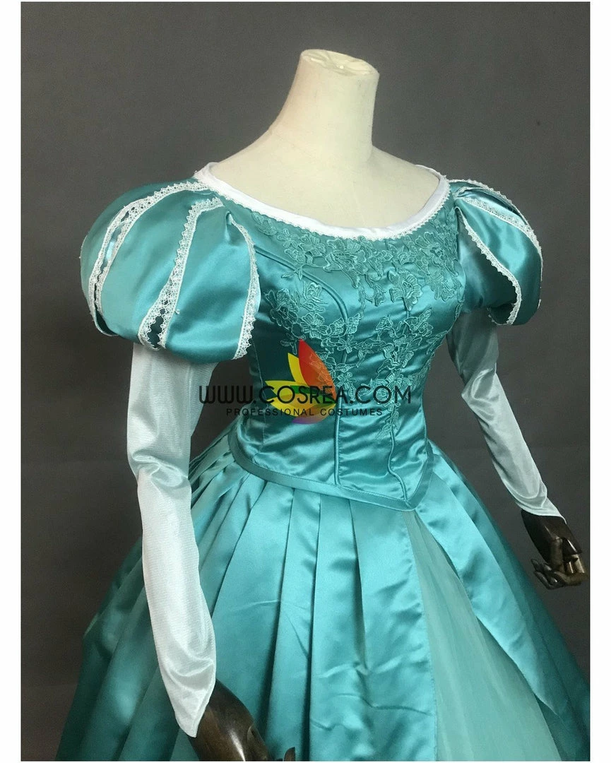 Cosrea Disney Inspired Little Mermaid Ariel Sapphire Teal Tulle Overlayer Cosplay Costume 9 Cosrea Disney Inspired Little Mermaid Ariel Sapphire Teal Tulle Overlayer Cosplay Costume