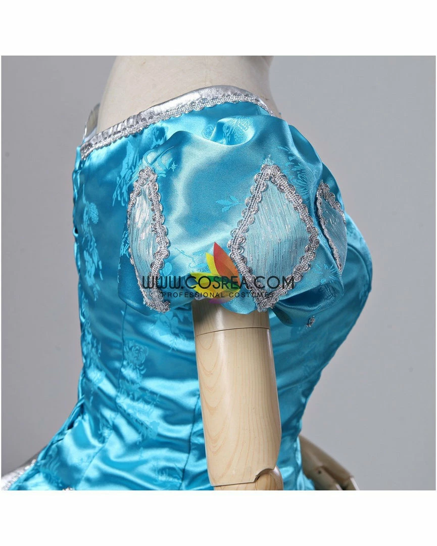 Cosrea Little Mermaid Ariel Turquoise Brocade Cosplay Costume Disney Inspired 8 Cosrea Little Mermaid Ariel Turquoise Brocade Cosplay Costume Disney Inspired
