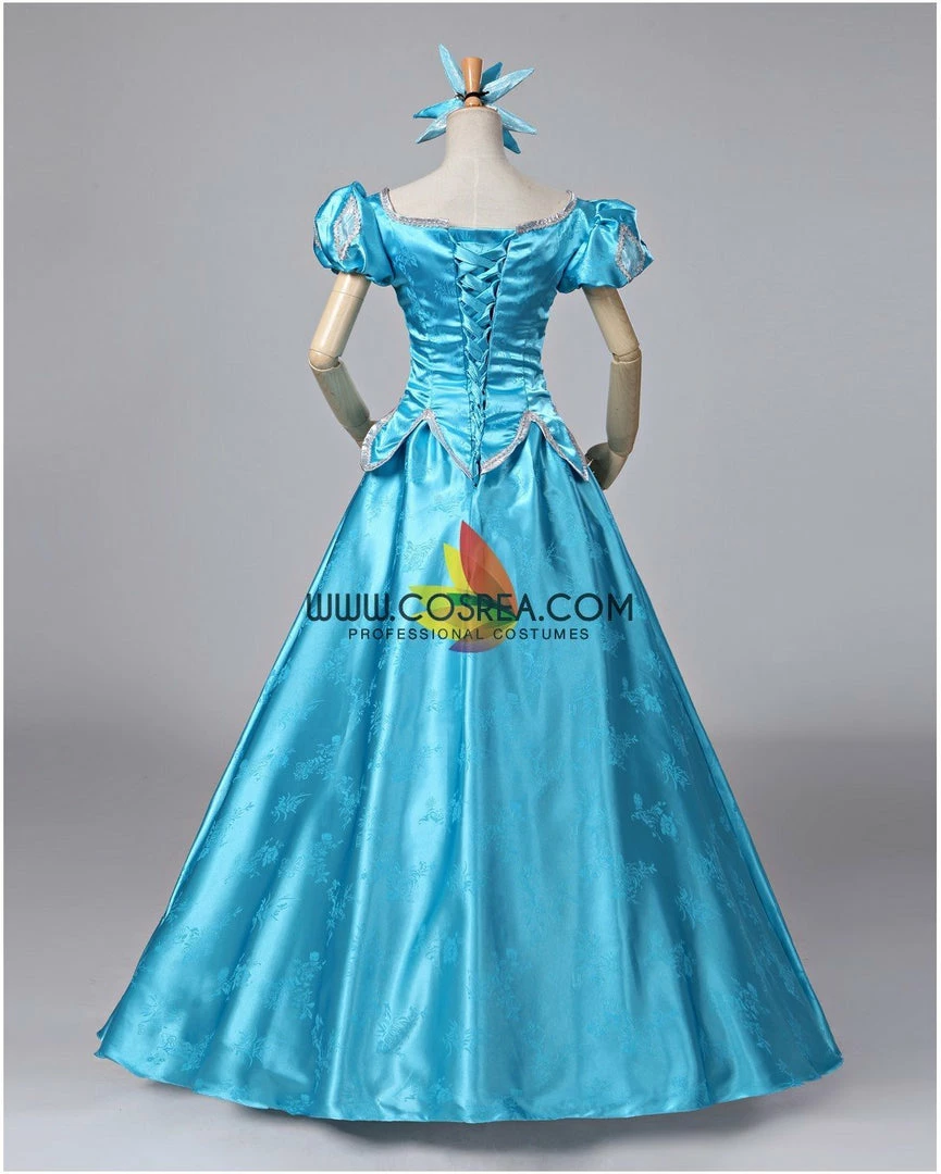 Cosrea Little Mermaid Ariel Turquoise Brocade Cosplay Costume Disney Inspired 7 Cosrea Little Mermaid Ariel Turquoise Brocade Cosplay Costume Disney Inspired