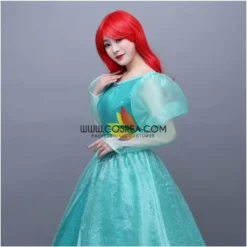 Cosrea Disney Inspired Little Mermaid Ariel Turquoise Sequin Tulle Cosplay Costume