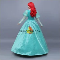 Cosrea Disney Inspired Little Mermaid Ariel Turquoise Sequin Tulle Cosplay Costume