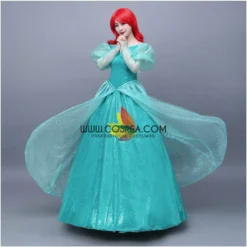 Cosrea Disney Inspired Little Mermaid Ariel Turquoise Sequin Tulle Cosplay Costume