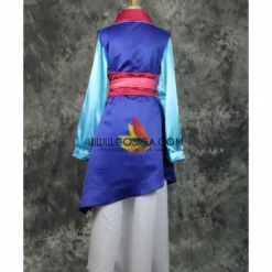 Cosrea Mulan Navy Blue Satin Cosplay Costume 11 Cosrea Mulan Navy Blue Satin Cosplay Costume