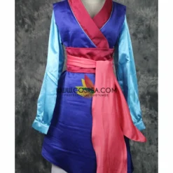 Cosrea Mulan Navy Blue Satin Cosplay Costume 12 Cosrea Mulan Navy Blue Satin Cosplay Costume