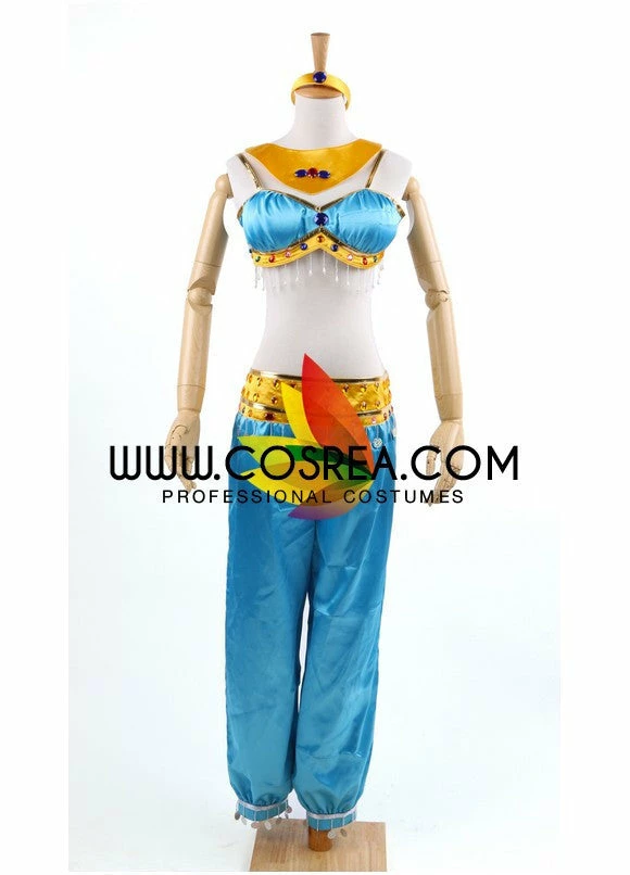 Cosrea Aladdin Jasmine Satin With Tassel Gems Cosplay Costume Disney Inspired 4 Cosrea Aladdin Jasmine Satin With Tassel Gems Cosplay Costume Disney Inspired