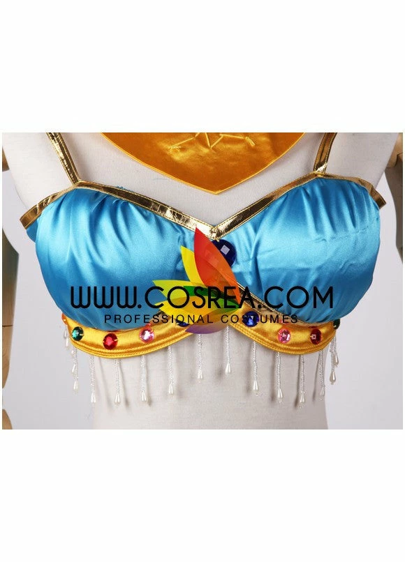 Cosrea Aladdin Jasmine Satin With Tassel Gems Cosplay Costume Disney Inspired 8 Cosrea Aladdin Jasmine Satin With Tassel Gems Cosplay Costume Disney Inspired