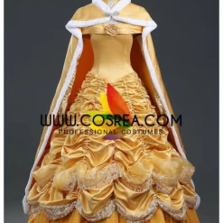 Cosrea Beauty And Beast Classic Belle Rose Gold Satin Cape Disney Inspired 9 Cosrea Beauty And Beast Classic Belle Rose Gold Satin Cape Disney Inspired