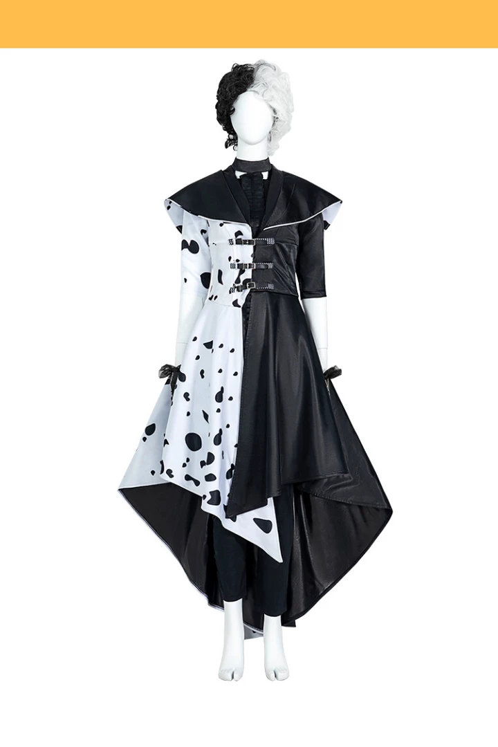 Cosrea Disney Cruella 2021 Movie 101 Dalmatian's Cosplay Costume Disney Inspired 3 Cosrea Disney Cruella 2021 Movie 101 Dalmatian's Cosplay Costume Disney Inspired