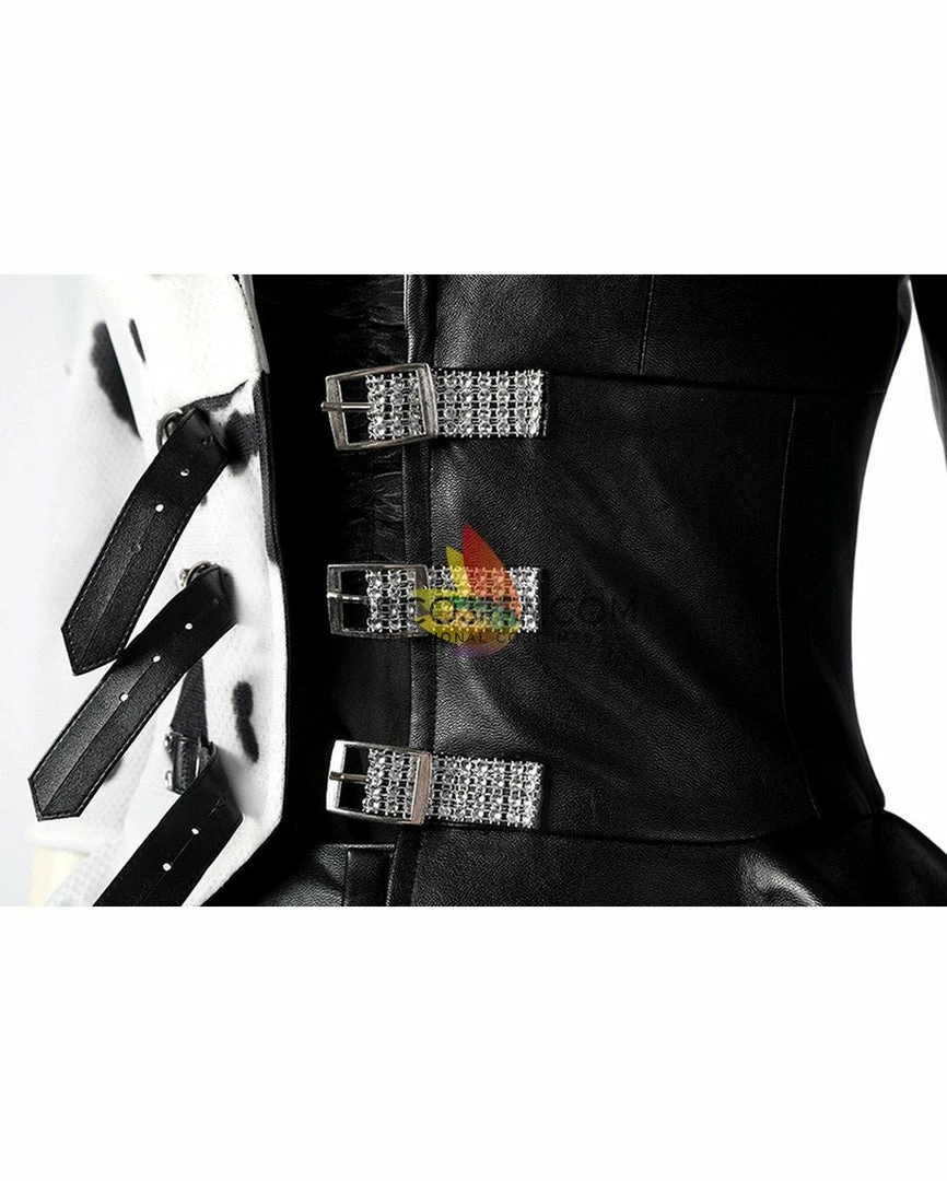 Cosrea Disney Inspired Disney Cruella 2021 Movie 101 Dalmatian's PU Leather Cosplay Costume 12 Cosrea Disney Inspired Disney Cruella 2021 Movie 101 Dalmatian's PU Leather Cosplay Costume